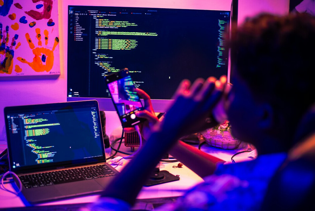 diverse group in coding class